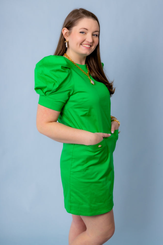 Emerald Elegance Mini Dress