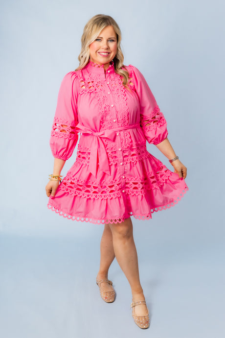Pearls and Lace Mini Dress