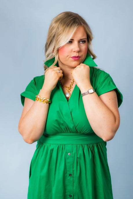 Putting on the Green Midi Dress
