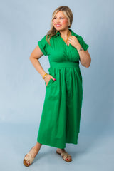 Putting on the Green Midi Dress