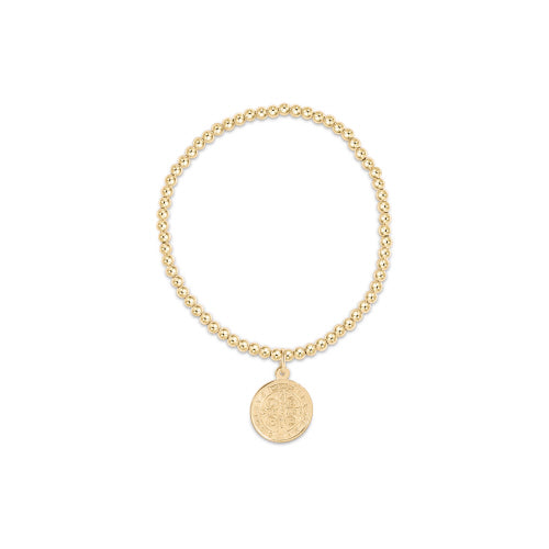 Enewton | Classic Gold 3mm Bead Bracelet - Blessing Gold Disc