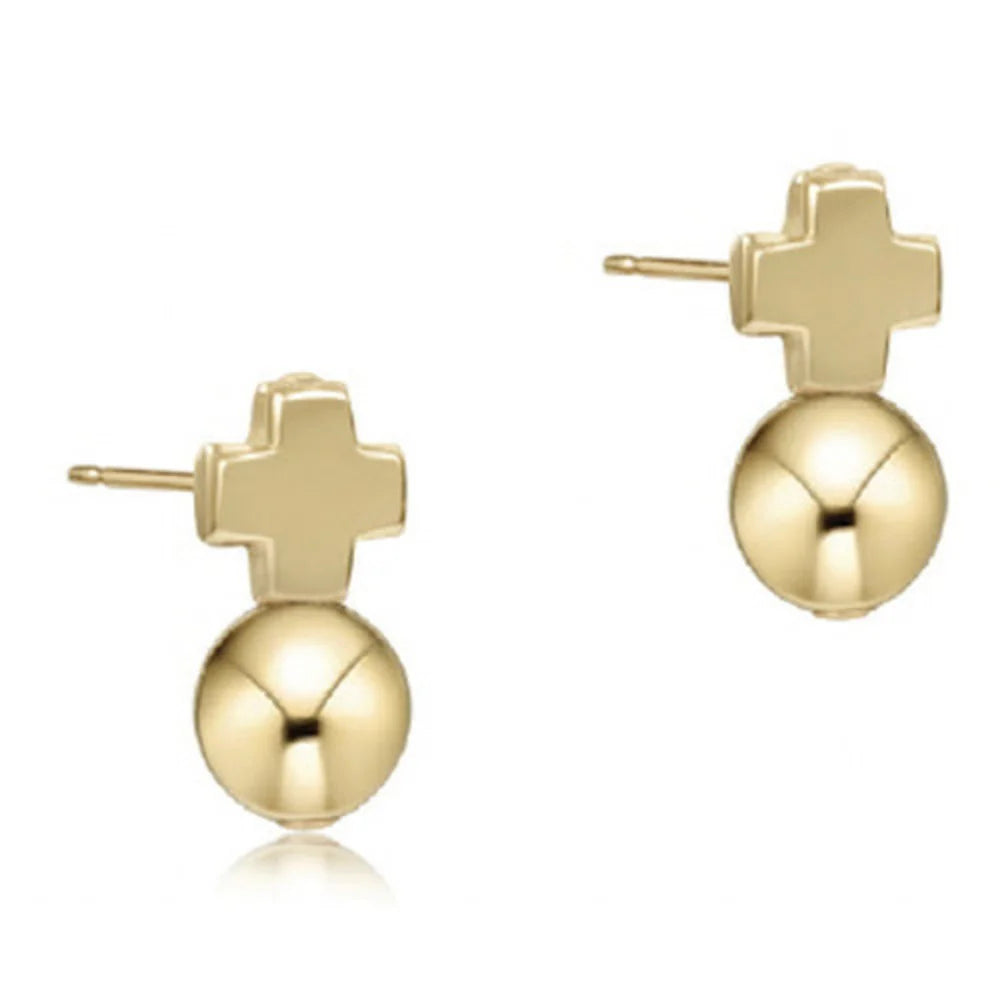 Enewton | Signature Cross Gold Stud - Classic Gold