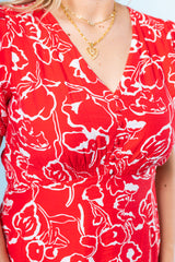 The Ruby Red Midi Dress
