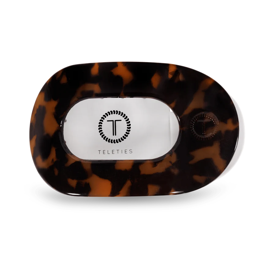 Teleties | Tortoise Large Flat Round Clip