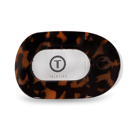 Teleties | Tortoise Large Flat Round Clip