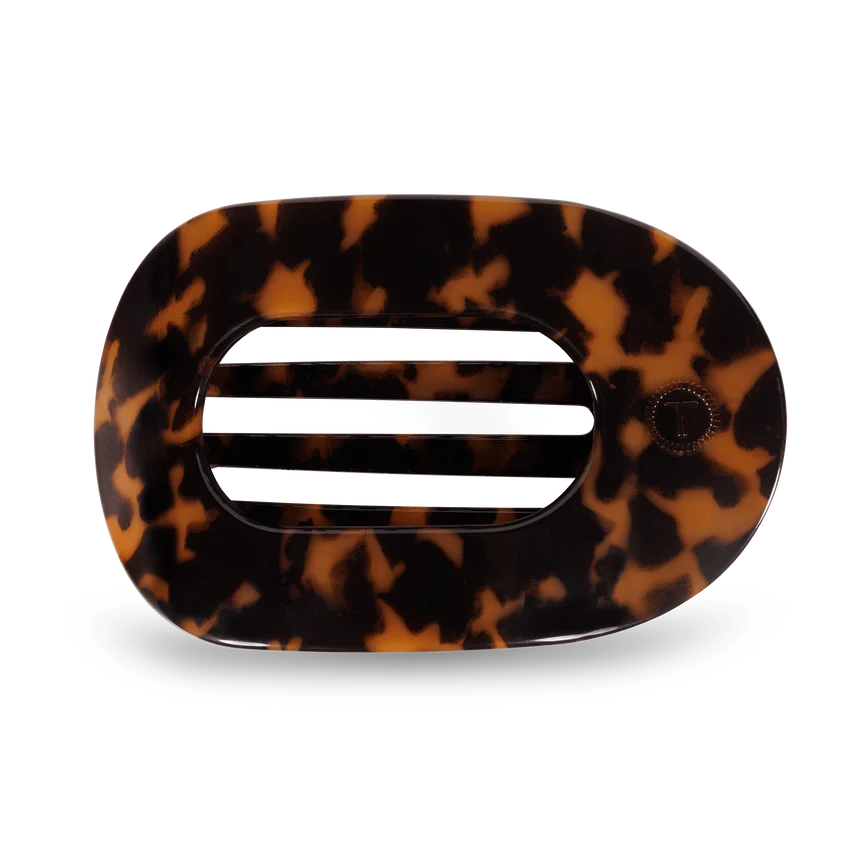 Teleties | Tortoise Large Flat Round Clip