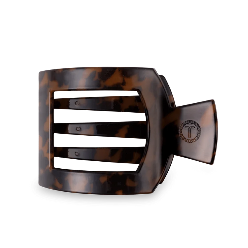 Teleties | Tortoise Large Flat Square Clip