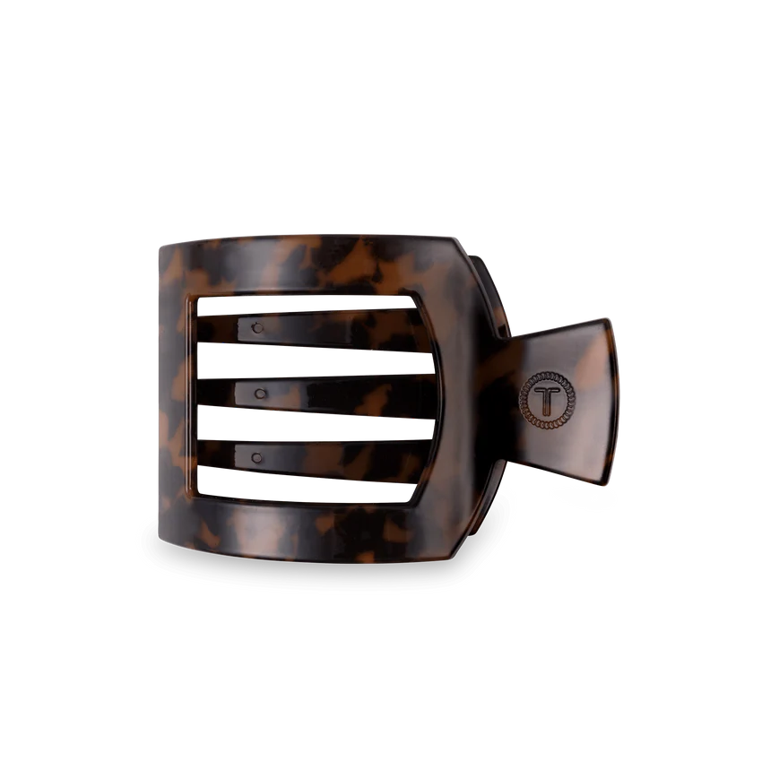 Teleties | Tortoise Medium Flat Square Clip