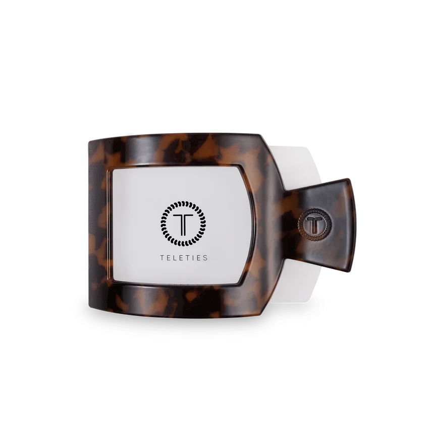 Teleties | Tortoise Medium Flat Square Clip