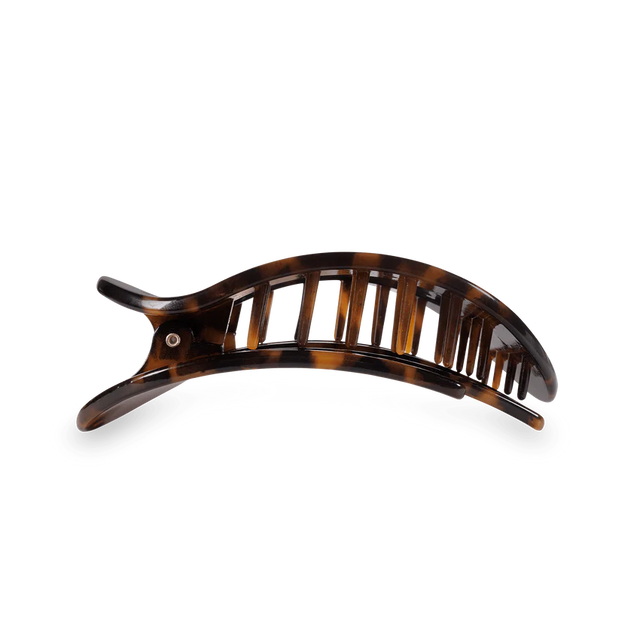 Teleties | Tortoise Small Flat Round Clip