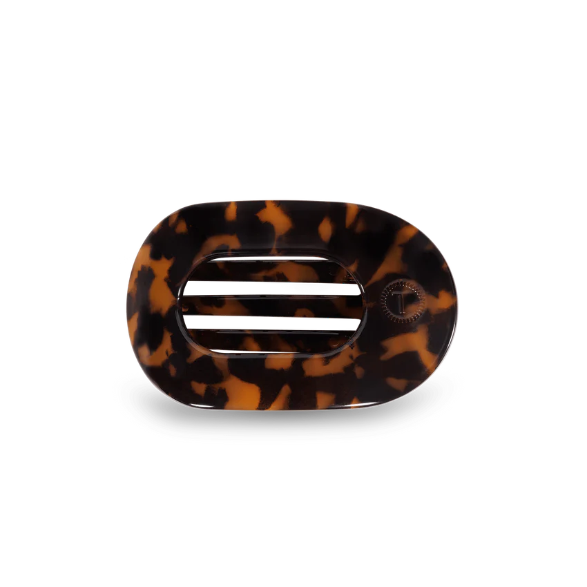 Teleties | Tortoise Small Flat Round Clip