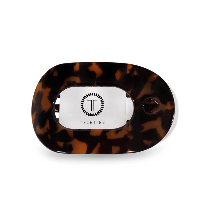 Teleties | Tortoise Small Flat Round Clip