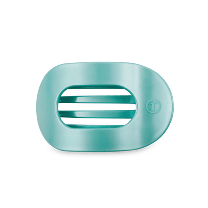 Teleties | Totally Turquoise Medium Flat Round Hair Clip