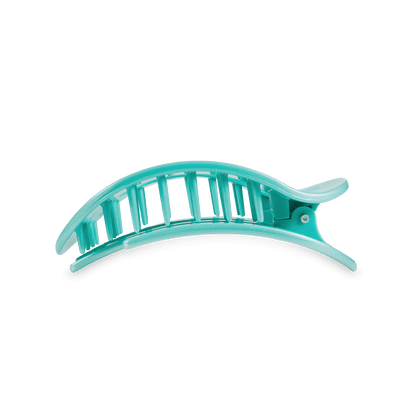 Teleties | Totally Turquoise Medium Flat Round Hair Clip