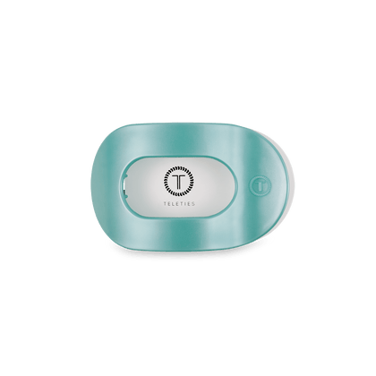 Teleties | Totally Turquoise Small Flat Round Hair Clip