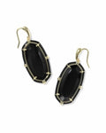 Kendra Scott | Elle Enamel Drop Earrings in Gold Black Agate