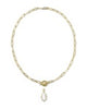 Kendra Scott | Elisa Gold Enamel Link and Chain Necklace in Gold White Mother of Pearl