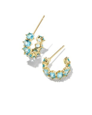 Kendra Scott | Cailin Gold Crystal Huggie Earrings