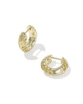 Kendra Scott | Tiger Striped Mikki Huggie Earrings in Gold