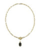 Kendra Scott | Elisa Gold Enamel Link and Chain Necklace in Gold Black Agate
