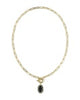 Kendra Scott | Elisa Gold Enamel Link and Chain Necklace in Gold Black Agate