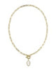 Kendra Scott | Elisa Gold Enamel Link and Chain Necklace in Gold White Mother of Pearl