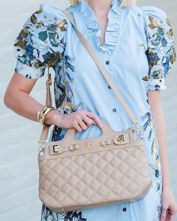 Caroline Hill | Savannah Handbag - Latte DQ