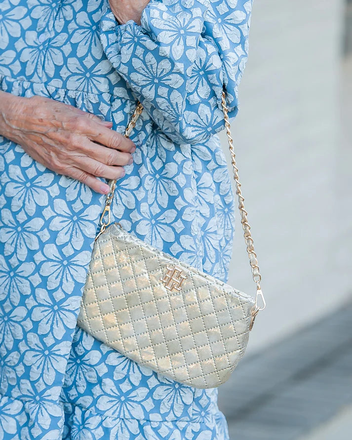 Caroline Hill | Livi Quilted Crossbody - Champagne Pop
