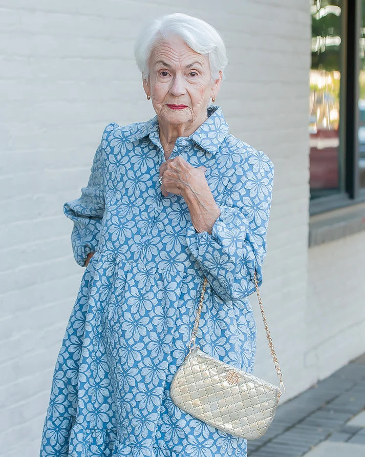 Caroline Hill | Livi Quilted Crossbody - Champagne Pop