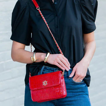 Caroline Hill | Evelyn Crossbody Red Patent EC