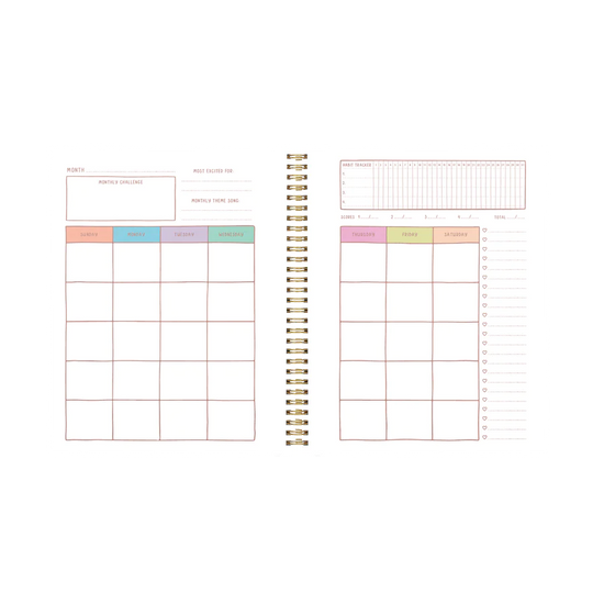 Trippy Floral Undated Planner
