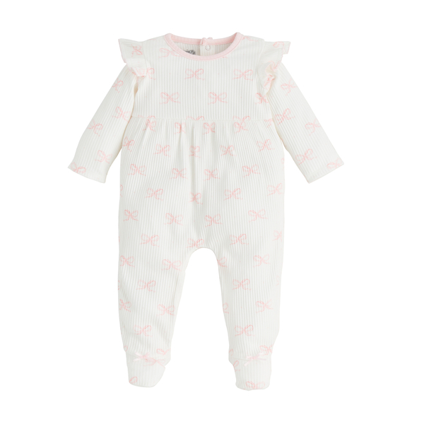 Mudpie | Ruffle Bow Baby Sleeper
