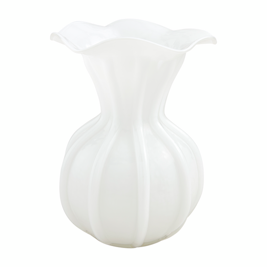 Mudpie | Large Ruffled Glass Vase