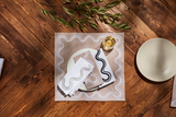 Mudpie | White Squiggly Napkin Set