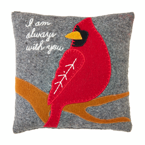 Mudpie | Square Cardinal Felted Pillow