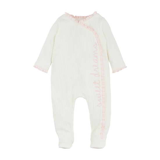 Mudpie | Pink Chainstitch Baby Sleeper