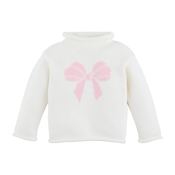 Mudpie | Bow Rollneck Toddler Sweater