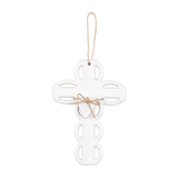 Mudpie | Scalloped Ceramic Cross