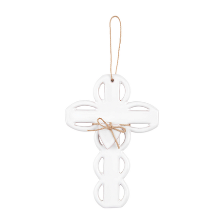 Mudpie | Scalloped Ceramic Cross