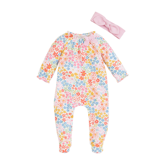 Mudpie | Rainbow Ditsy Floral Baby Sleeper