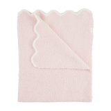 Mudpie | Pink Scallop Chenille Blanket