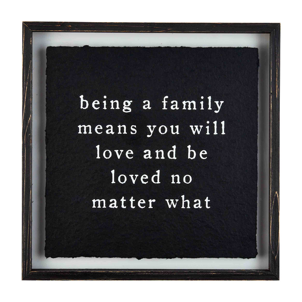 Mudpie | Being a Family Glass Plaque