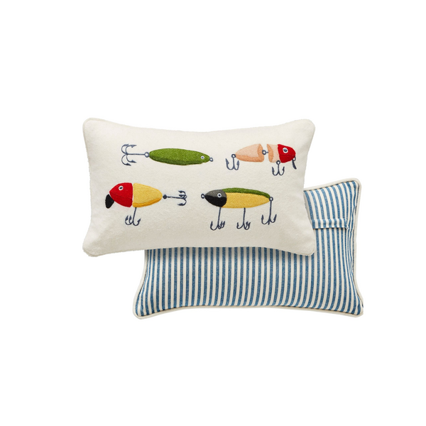 Mudpie | Fish Lures Felt Pillow
