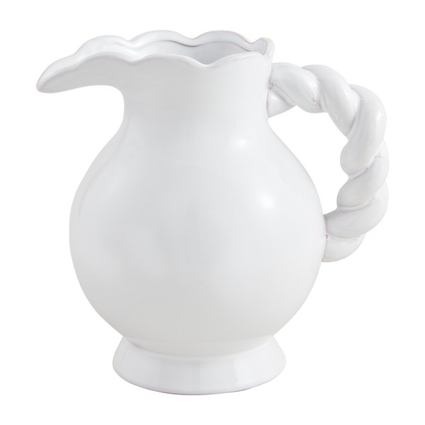 Mudpie | Twisted Handle Ceramic Pitcher