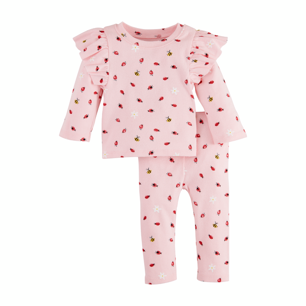 Mudpie | Ladybug Baby Outfit Set