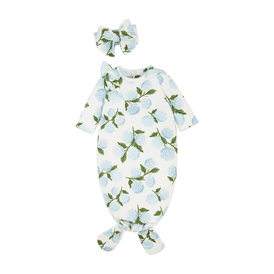 Mudpie | Hydrangea Sleeper Gown Set