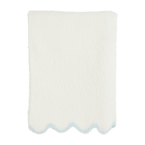 Mudpie | Scallop Chenille Blanket