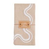 Mudpie | White Squiggly Napkin Set
