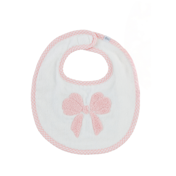 Mudpie | Boucle Bow Applique Terry Bib