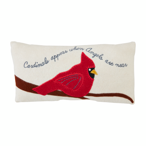 Mudpie | Lumbar Cardinal Felted Pillow